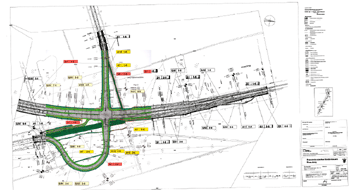 Map showing the environmental planning for a new by-pass - future outlook